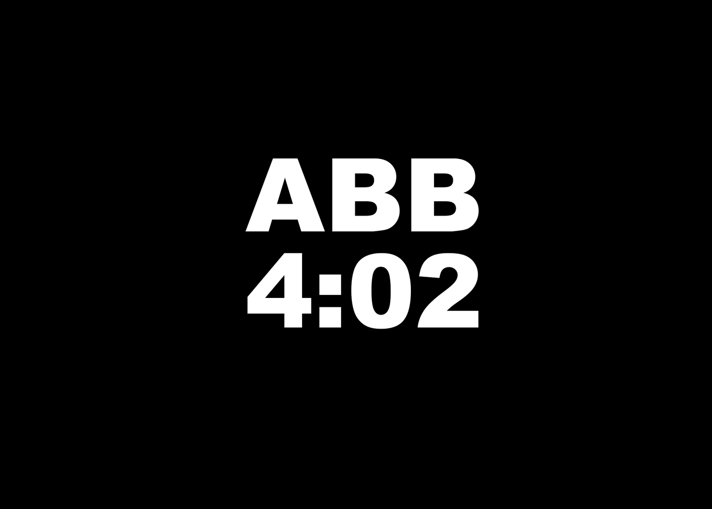 "Abb 4:02" Black Tee